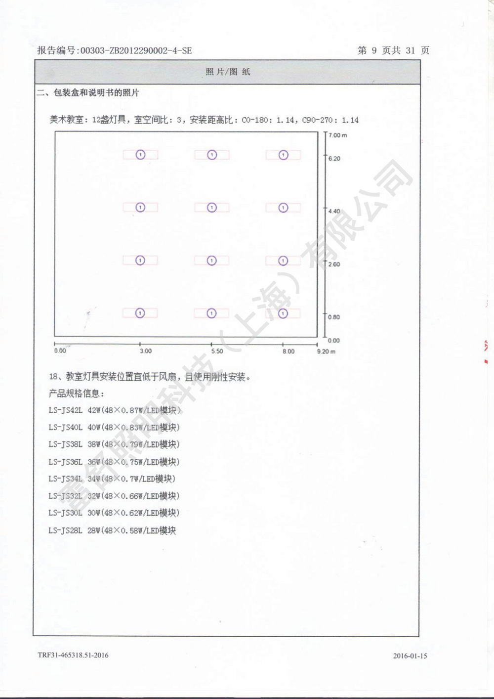 节能产品认证 检测报告